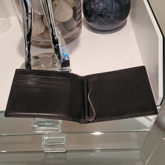 GIANNI VERSACE MEN'S MONEY CLIP 100 ITALIAN LEATHER, MADE IN ITALY - Picture 3 of 9